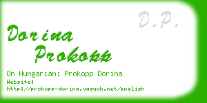 dorina prokopp business card